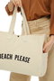 Zoozie Bags Bolso Tote de Lona Crema